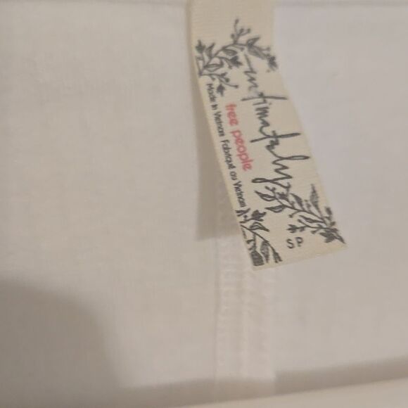 Free People Cream Fitted Blouse with Polo Collar and Long Sleeves - Picture 2 of 5